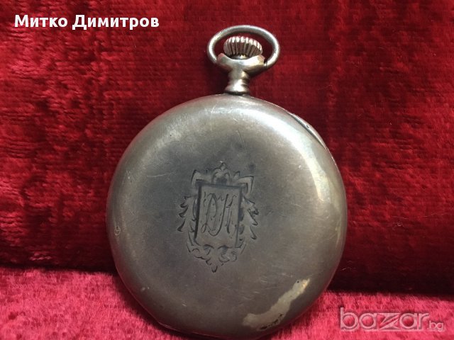 Zenith Сребърен джобен часовник Zenith, снимка 2 - Други - 15412641
