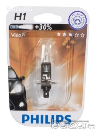 Халогенна лампа Philips H1 +30 Vizion 12 V / 55 W, снимка 2 - Аксесоари и консумативи - 13659707