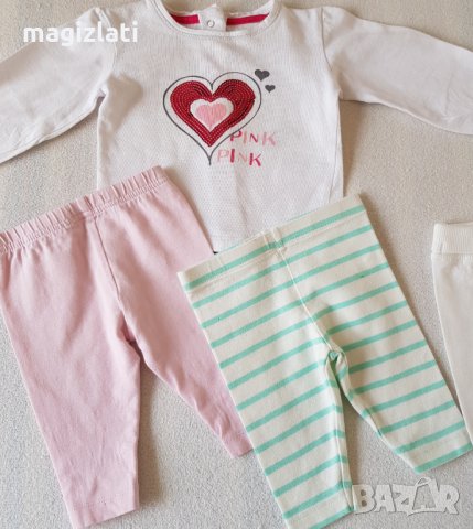 Клинчета и блузка 0-3 месеца, снимка 4 - Панталони и долнища за бебе - 24921762