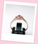  златен пръстен с розов цирконий 1.34 грама, размер №53.5, снимка 2