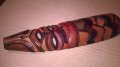 Африканска дървена маска-28х8см-внос швеицария, снимка 1 - Антикварни и старинни предмети - 17393806