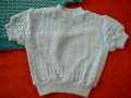 Две блузки, машинно плетени с къс ръкав за 1-2 годинки, снимка 4