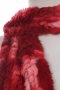 Червен шал от естествен косъм, снимка 1