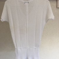 Ефектна бяла блуза WOOLNET, снимка 4 - Тениски - 22230075
