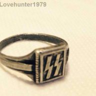 Германски сребърен пръстен на SS, снимка 5 - Антикварни и старинни предмети - 10429043