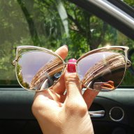 Слънчеви очила котешки розово злато, снимка 3 - Слънчеви и диоптрични очила - 14744286