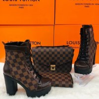 Дамски комплект боти чанта и портфейл louis vuitton код 26, снимка 1 - Дамски боти - 23112200