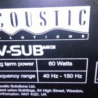 acoustic soliution av-sub mkIII-made in uk-внос от англия, снимка 7 - Ресийвъри, усилватели, смесителни пултове - 12579569