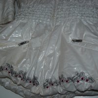 Топло Little Queen бяло яке – 116 ръст, снимка 7 - Детски якета и елеци - 19825160