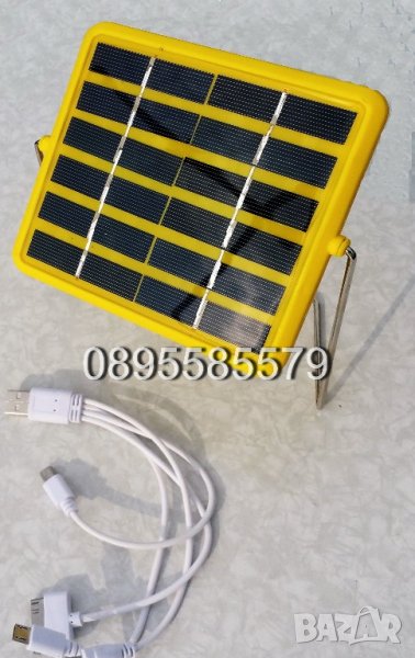 Соларно зарядно с лампа със стойка и USB изход GD-5027  18 лв, снимка 1