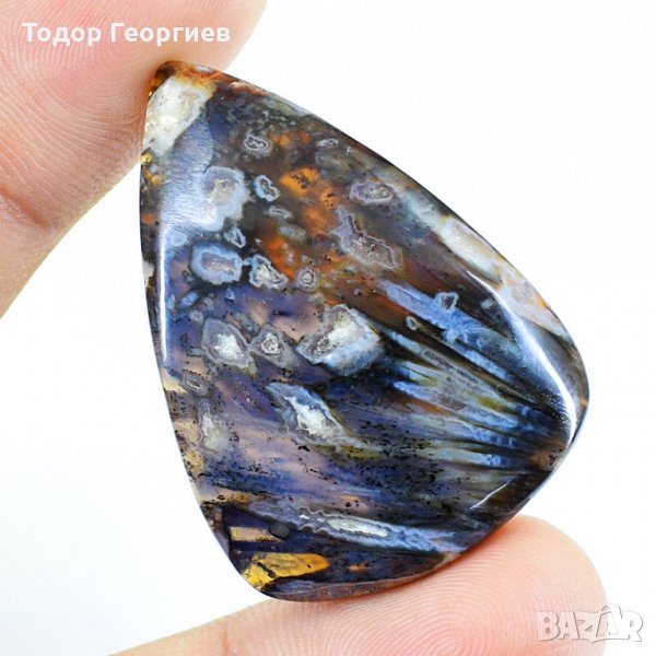 Кабошон цветен Ахат 55 карата, снимка 1