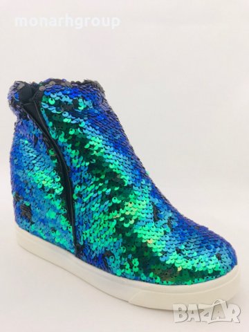 Дамски обувки Botineli Blue/Green, снимка 2 - Дамски боти - 25113679