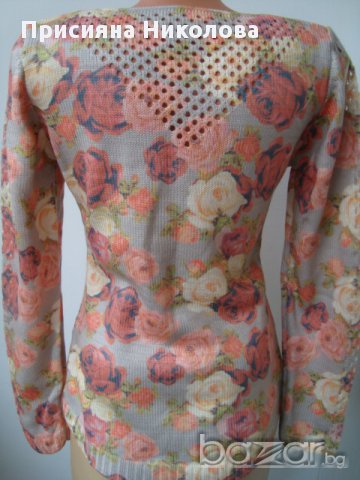 Нова блузка на цветя - Л размер, снимка 4 - Блузи с дълъг ръкав и пуловери - 13908312