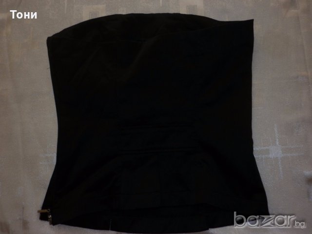Късо черно бюстие сатен  , снимка 4 - Корсети, бюстиета, топове - 19137565