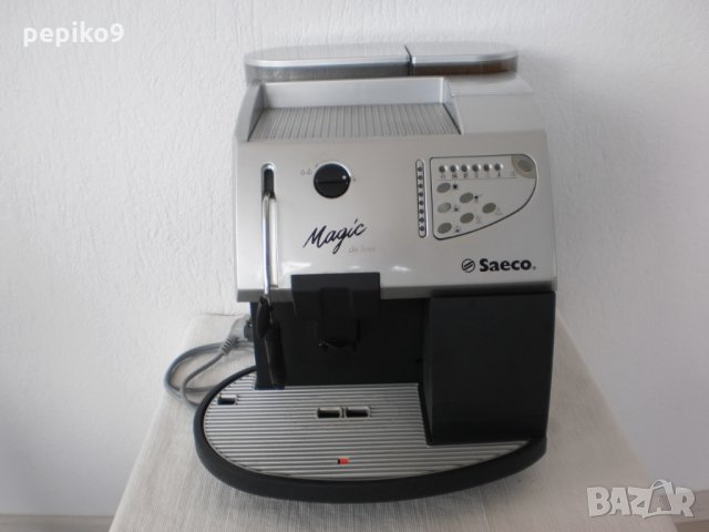 Продавам кафемашини внос от Германия,робот пълен автомат SAECO MADIC DE LUX сребърна, снимка 2 - Кафемашини - 25469726