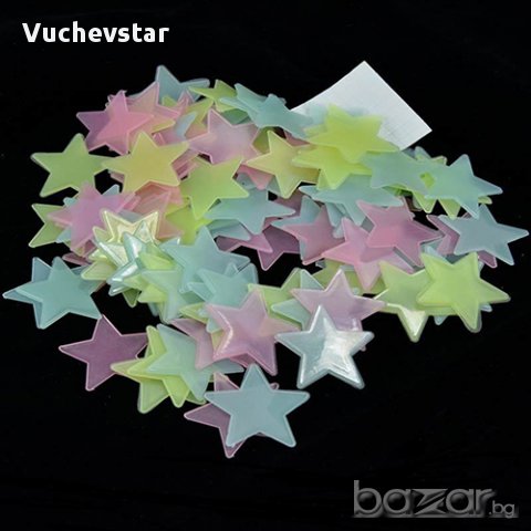 100бр. Светещи звездички за декорация на стая - 4 цвята, снимка 7 - Декорация за дома - 14601378