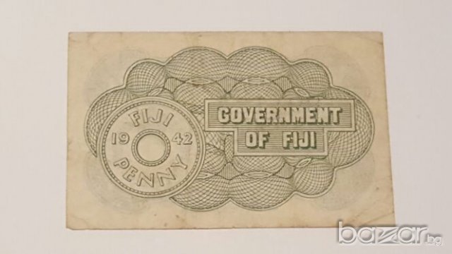 X RARE 1942 GOVERNMENT OF FIJI PENNY NOTE, снимка 2 - Нумизматика и бонистика - 18917021