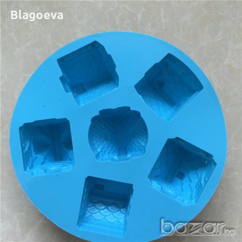 Силиконовa форма „Коледни къщички”, снимка 5 - Форми - 20115360