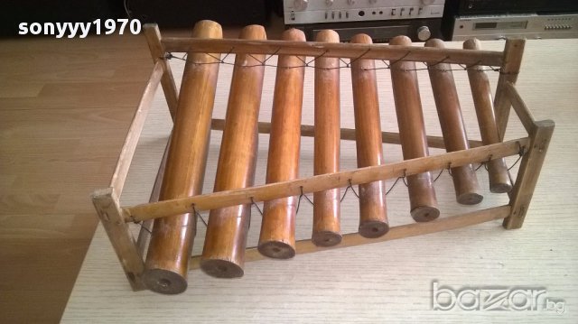 Ретро музикален инструмент-бамбуков-45х38х18см-внос швеицария, снимка 6 - Антикварни и старинни предмети - 17082626