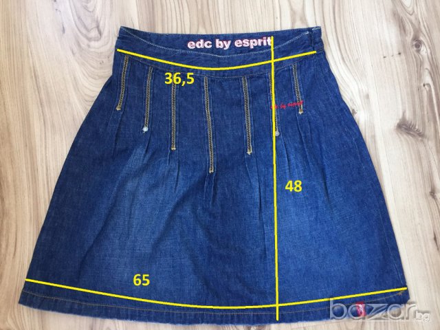 Детска дънкова пола ESPRIT оригинал, за 158см., отлично състояние, като нова, снимка 6 - Детски рокли и поли - 17764411