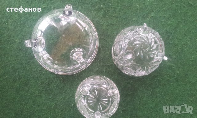 Три кристални бонбониери или за ядки различни, снимка 3 - Други - 25341485