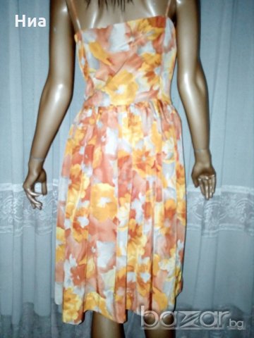 Свежа рокля с флорални мотиви- М/ L, снимка 5 - Рокли - 20600151