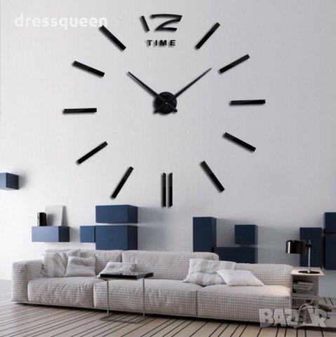 4203 Самозалепващ 3D стена часовник, снимка 1 - Други - 25072691