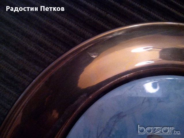 Чиния месинг и керамика, снимка 3 - Други - 12665533