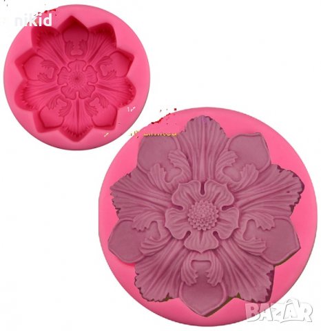 Дълбоко Ретро цвете силиконов молд калъп форма украса декорация торта глина шоколад сапун, снимка 2 - Форми - 23102014