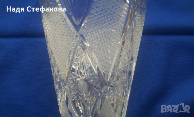 Кристална ваза с форма на пясъчен часовник , снимка 7 - Вази - 25562908