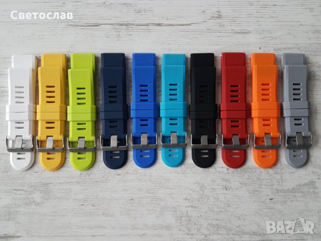 Силиконова каишка за Garmin Fenix 3 HR 5X 6X 7X 26mm QuickFit, снимка 3 - Каишки за часовници - 22499835