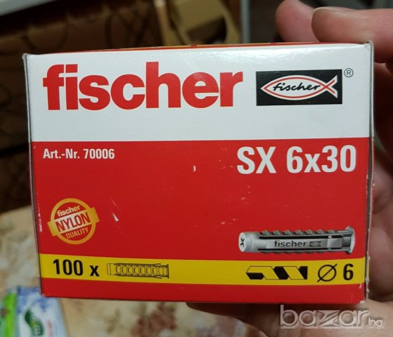 Дюбел FISCHER SX 6 x 30 , снимка 7 - Строителни материали - 17185281