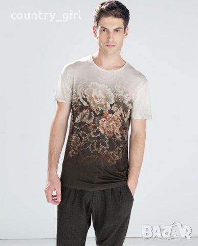 Zara Man  - страхотна мъжка тениска КАТО НОВА, снимка 1 - Тениски - 21614495