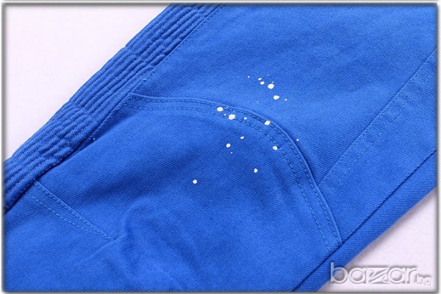 DSQUARED D2 BIKER BLUE PAINTED Мъжки Дънки размер 48 (31 / 32), снимка 10 - Дънки - 6428726