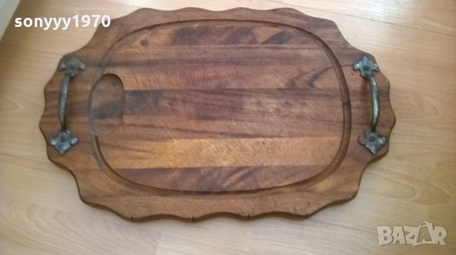 АНТИК-КОЛЕКЦИЯ-истинска масивна дъска за рязане на месо-57х37х4см-внос швеицария, снимка 8 - Колекции - 23986175