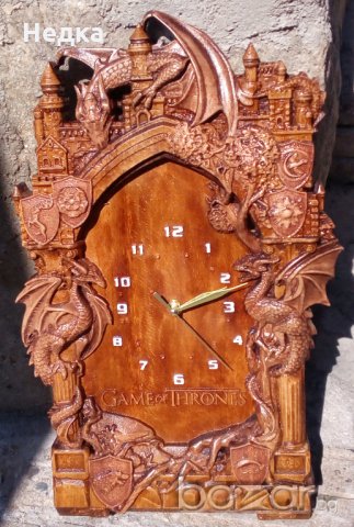 Часовници от дърво, дърворезба, за подарък , снимка 14 - Декорация за дома - 21416211