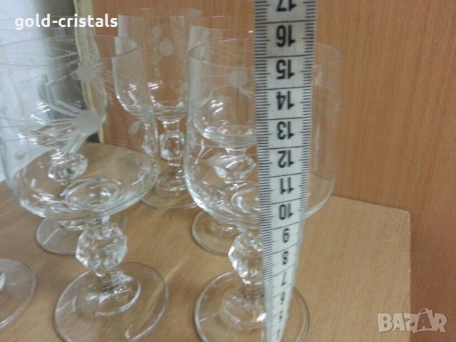 Ретро кристални чаши за вино , снимка 13 - Антикварни и старинни предмети - 22519949