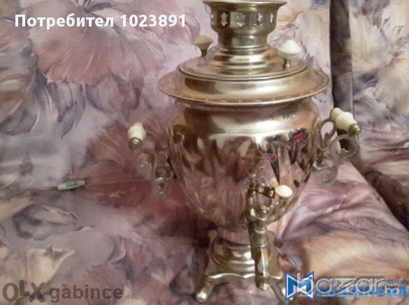 Тулски-руски самовар с кукла, снимка 3 - Антикварни и старинни предмети - 10833838