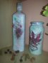 Бутилки  с декупаж, снимка 2