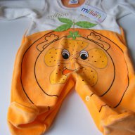 Боди плюш оранж, снимка 2 - Бодита за бебе - 16026960