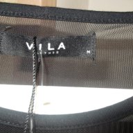 Нова черна дамска рокля Vila с тюл, М, от 40 евро, снимка 10 - Рокли - 14618488
