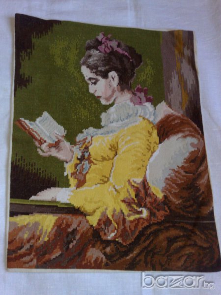 Вилеров гоблен -момичето с книгата, снимка 1