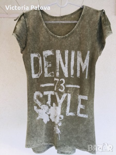 🇮🇹 Италианска тениска цвят каки, снимка 1