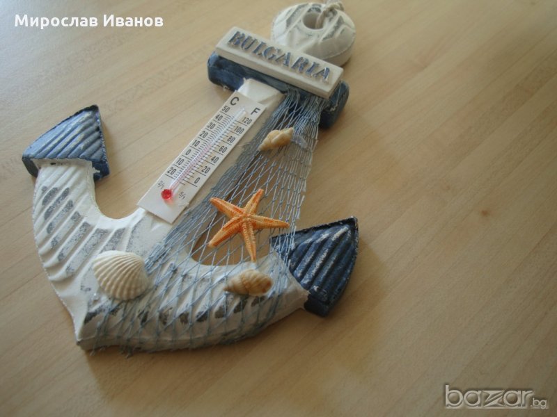 дървен термометър котва, снимка 1