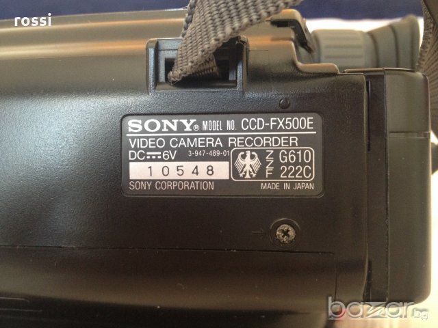 SONY Wintage Video Camera Recorder CCD-FX500E, чанта и аксесоари, снимка 12 - Камери - 20874476