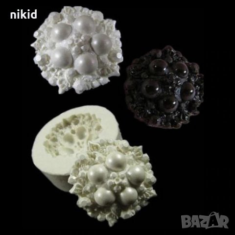 3D 5 перли в кръг силиконов молд форма за украса торта с фондан шоколад гипс сапун тесто