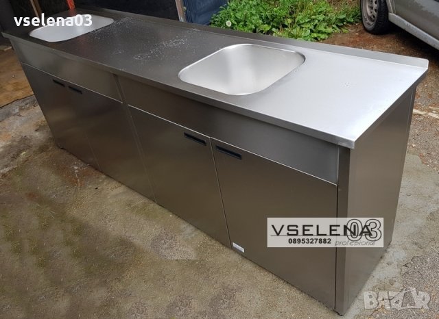 шкаф по размер на клиента от неръждаема стомана, снимка 2 - Обзавеждане на кухня - 22499520