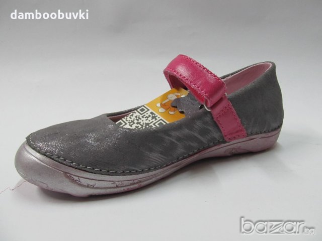Детски обувки D.D.step естествена кожа сиво/розово 31/36, снимка 3 - Детски сандали и чехли - 21089105