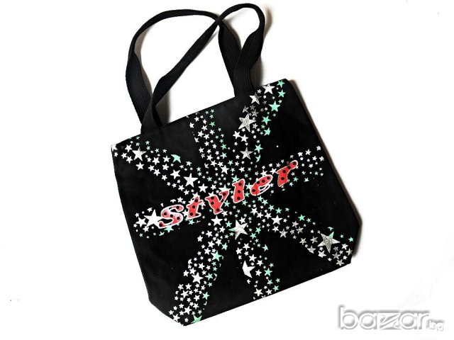 Спортна чанта с две дръжки в стил "Сребърни звезди", снимка 4 - Чанти - 18608990
