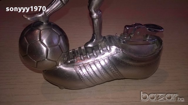 Ретро метална запалка с футболист 14/14/5см-внос швеицария, снимка 9 - Антикварни и старинни предмети - 16451557